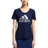 adidas 阿迪达斯 TRAIN系列 女子羽毛球服 BP8403 深蓝 L