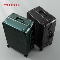 米熙新款铝框行李箱女大容量24寸旅行密码箱万向轮皮箱拉杆箱男20