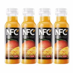NONGFU SPRING 农夫山泉 NFC果汁（冷藏型）100%鲜榨芒果混合汁 300ml*4瓶