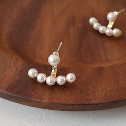 MOEFI 茉妃 MOFEI 925银针扇形珍珠耳钉女小众设计感高级轻奢耳饰新款潮耳环 A111-扇形珍珠