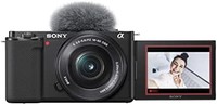 SONY 索尼 阿尔法 ZV-E10L | APS-C 无反可换镜头相机（用于拍摄 Vlog 的旋转屏幕，4K 视频，实时眼 AF）
