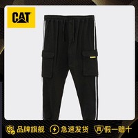 CAT 卡特彼勒 卡特春夏新款男户外休闲黑色针织长裤CJ1KPP15251