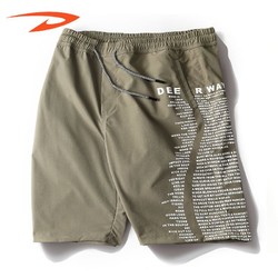 Deerway 德尔惠 短裤男士2022夏季薄款五分裤休闲韩版潮流宽松运动沙滩裤子