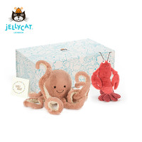 英国jELLYCATLarry小龙虾奥德儿章鱼礼盒节日送礼安抚玩偶