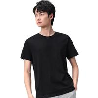 JEANSWEST 真维斯 男士圆领短袖T恤 JS-21-173817 黑色 XL