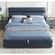 QuanU 全友 105251 轻奢科技布床 孔雀蓝  C款 单布床 标准床 1.8m