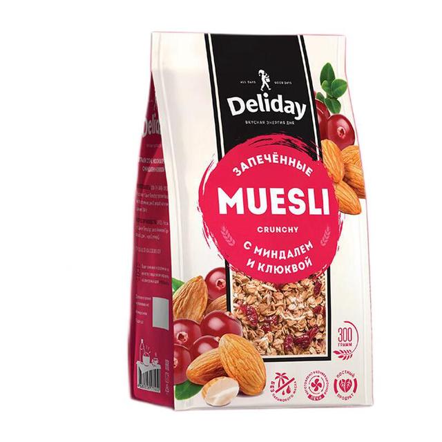 Deliday 水果坚果燕麦片 杏仁蔓越莓味 300g*3袋