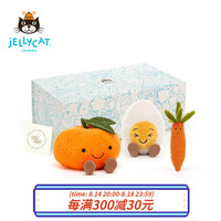 jELLYCAT 趣味小柑橘+开心水煮蛋+活泼胡萝卜礼盒毛绒玩具礼盒生日送礼 趣味小柑橘+开心水煮蛋+活泼胡萝卜礼盒