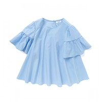 balabala 巴拉巴拉 202221118001-80015 女童短袖衬衫 粉蓝 120cm