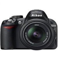 Nikon 尼康 D3100 APS-C画幅 数码单反相机 黑色 18-55mm F3.5 55-200mm 双镜头套机
