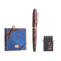 ipluso 意索 钢笔 万象系列 经典款 润紫 F尖 墨囊礼盒装