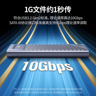 绿联m.2固态硬盘盒子nvme/sata双协议移动笔记本SSD外接壳m2雷电