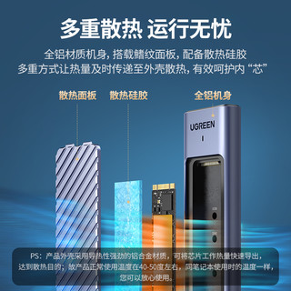 绿联m.2固态硬盘盒子nvme/sata双协议移动笔记本SSD外接壳m2雷电