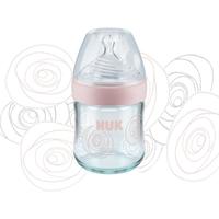 NUK 玻璃彩色奶瓶 硅胶奶嘴款 120ml 粉色玫瑰 M 0-6月