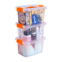 千屿 手提式收纳箱 5L*3个 透明色