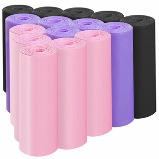 妙潔 MBGRMC15-EC 平口式垃圾袋 45*50cm 450只 粉色+紫色+黑色