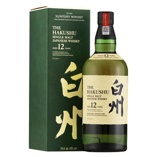 SUNTORY 三得利 白州 12年 单一麦芽 日本威士忌 40%vol 700ml