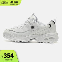 斯凯奇（Skechers）女鞋休闲鞋新款时尚熊猫鞋Dlites厚底运动鞋11932 11931/W BK白色+黑色 37