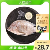 WENS 温氏 心厨国产罗非鱼2条装烤鱼烧烤海鲜水产轻食生鲜食品500g