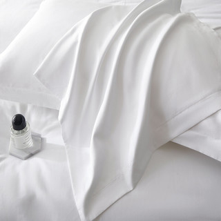OBXO 源生活 精梳棉纯色四件套 纯白色 1.5m床 床单款