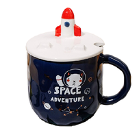 富光 WFD1032-360 陶瓷杯 360ml 蓝色猫咪