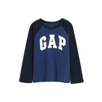 Gap 盖璞 布莱纳系列 431564 男童长袖T恤 蓝色拼接 90cm