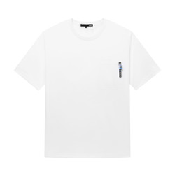 GXG 22年夏季舒适卡通胸标短袖T恤男