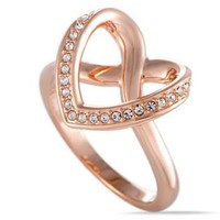 施华洛世奇 Cupidon Rose Gold Plated Crystal Ring