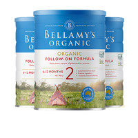 BELLAMY'S 贝拉米 澳洲原装进口 Bellamy’s 婴幼儿有机奶粉900g 2段 3罐 保质期23年6月