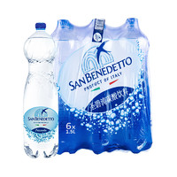 SAN BENEDETTO 意大利进口 圣碧涛（San Benedetto）天然矿泉水 充气 1.5L*6