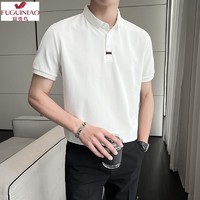 Fuguiniao 富贵鸟 夏季美式流行男士休闲直筒短袖POLO纯色半袖潮流青年T恤衫