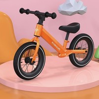 PLUS会员：可可乐园 儿童平衡车 12寸 橙色充气升级款