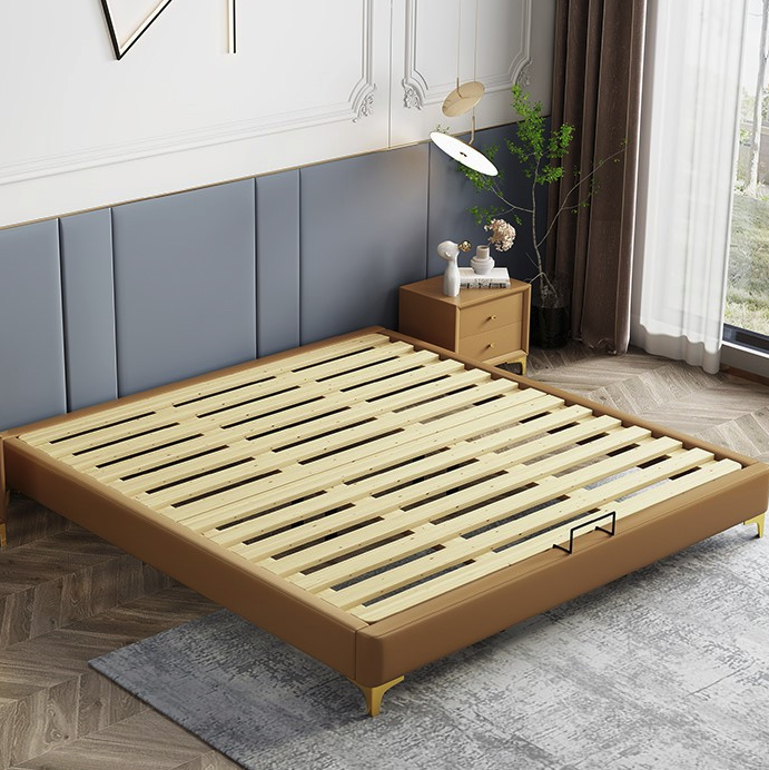 一米色彩 YMSC-LP601 意式皮床 复古棕 150*200cm