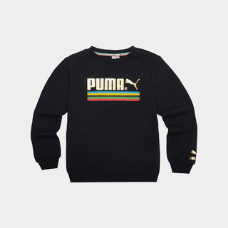 PUMA 彪马 LIL PUMA CREW TR 儿童针织卫衣 847697-01 黑色 92cm