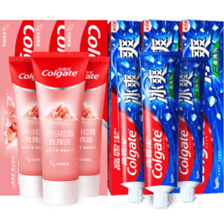 Colgate 高露洁 牙膏6支喜马盐+竹炭薄荷亮白去黄去渍