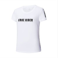 ERKE 鸿星尔克 女上衣短袖T恤夏季新款女子圆领短袖针织透气运动服