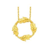 Chow Sang Sang 周生生 旗舰V&A博物馆系列 93243P 茛苕叶圆环足金吊坠 3g