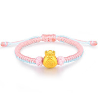 老庙黄金 1030004185 儿童福袋足金手绳 1.2g