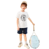 Hush Puppies 暇步士 HPPXBD02CA661 男童短袖套装 2件套 本白 110cm