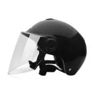ADLO 爱得乐 夏季电动摩托车头盔0603C 男女通用 适合53-58cm头围 黑色反光镜 均码
