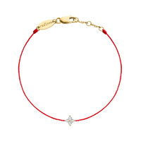 REDLINE Paris 法国小红绳 星状手链配0.04克拉黄金钻石732J-16.5
