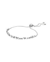 PANDORA 潘多拉 Silver Sparkling CZ Ice Cube Slider Tennis Bracelet