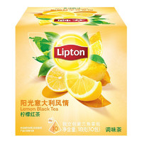 PLUS会员、有券的上：Lipton 立顿 阳光意大利风情柠檬红茶  10包18g