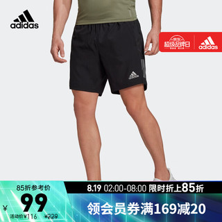 adidas 阿迪达斯 官网男装舒适干爽跑步运动短裤FS9807 黑色 A/L5(180/86A)