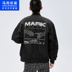 MARK FAIRWHALE 马克华菲 潮牌夹克男士秋款韩版宽松印花潮流帅气棒球领外套