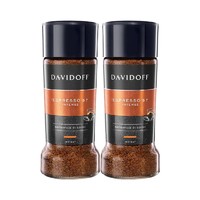 DAVIDOFF 黑咖啡100g 原装进口意式浓缩速溶纯苦咖啡粉 无蔗糖添加 意式浓缩*2瓶