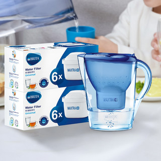 BRITA 碧然德 “一壶13芯”BRITA/碧然德滤水壶净水器家用净水壶海洋款3.5L+标