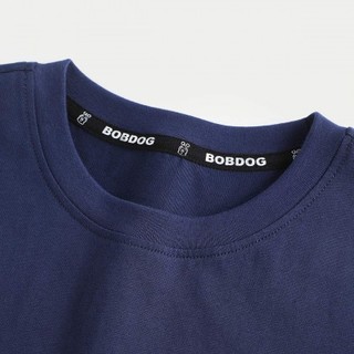 BoBDoG 巴布豆 男童休闲短袖T恤 深蓝 150cm