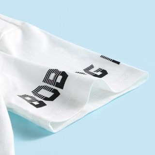 BoBDoG 巴布豆 男童休闲短袖T恤 白色 140cm