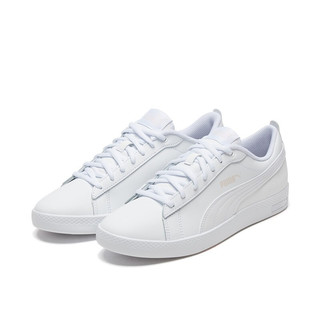 PUMA 彪马 Smash Wns v2 L 女子休闲运动鞋 365208-19 白/粉红色 36